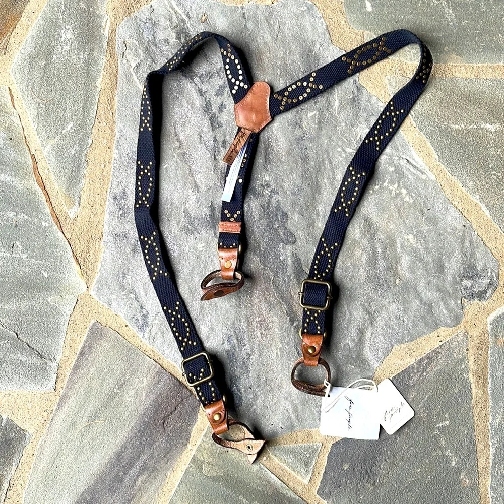 Suri Suspenders-Studded Black